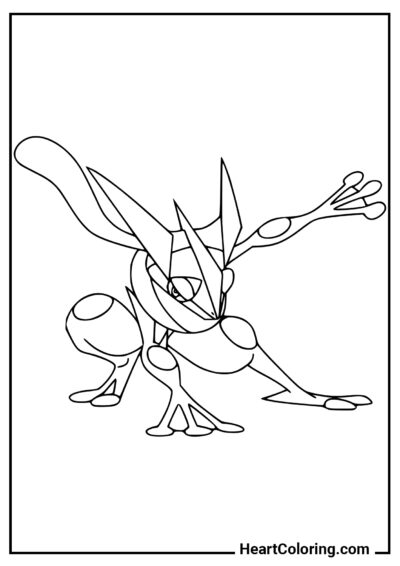 Greninja - Dibujos de Pokémon para Colorear