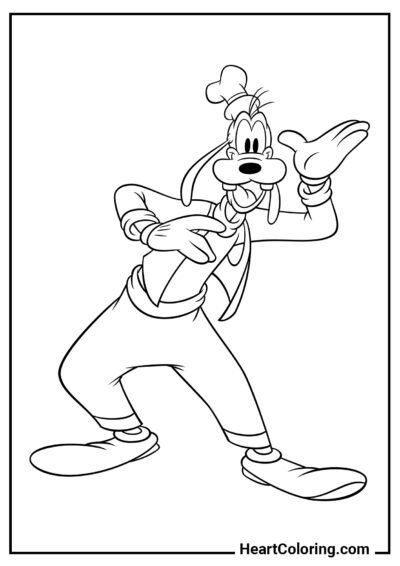 Storia Divertente di Goofy - Disegni di Topolino da Colorare