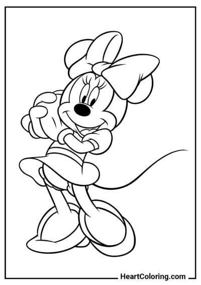 Minnie Sognante - Disegni di Topolino da Colorare