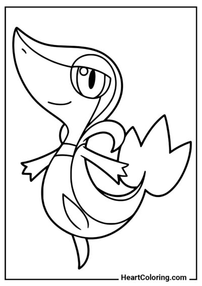 Snivy - Dibujos de Pokémon para Colorear