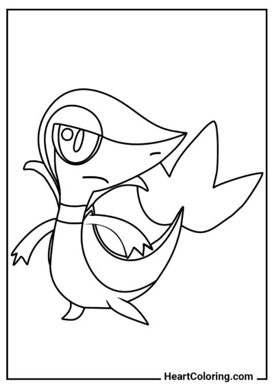 Snivy serio - Dibujos de Pokémon para Colorear