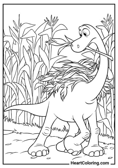 Dinosaurio Arlo - Dibujos de Dinosaurios para Colorear