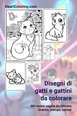 Disegni di Gatti e Gattini da Colorare