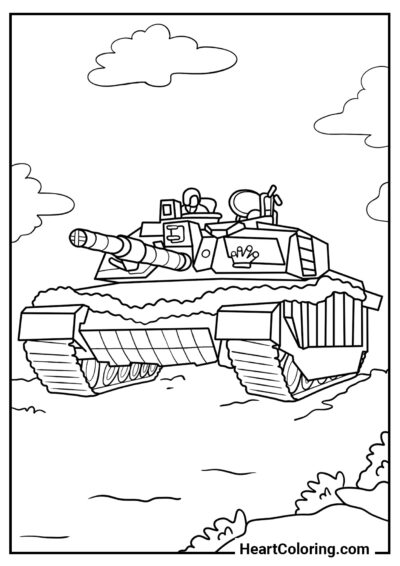 Tanque Challenger 2 - Dibujos de Tanques para Colorear