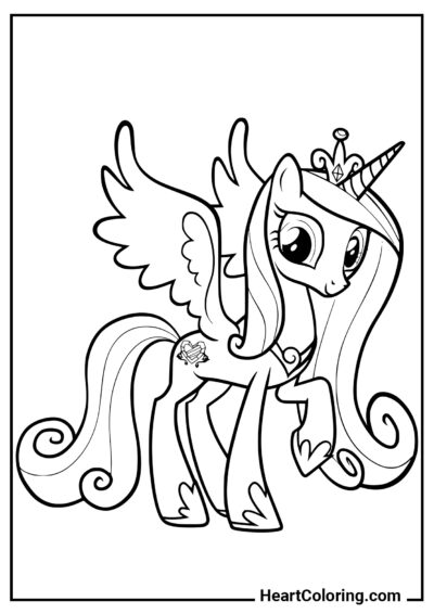 Princesa Cadance - Desenhos do My Little Pony para Colorir