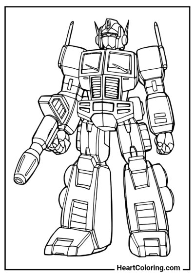 Optimus Prime - Desenhos para Colorir para Meninos