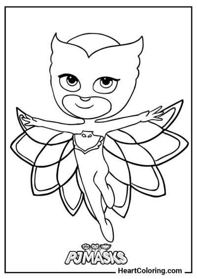 Transformação da Amaya - Desenhos do PJ Masks para Colorir