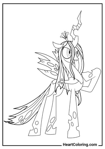 Rainha Chrysalis - Desenhos do My Little Pony para Colorir