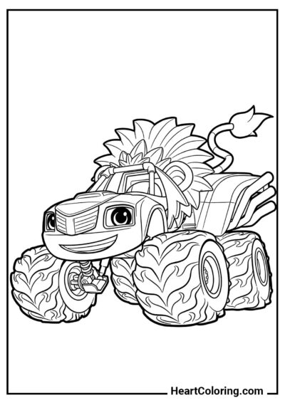 Stripes - Desenhos do Blaze and the  Monster Machines para Colorir