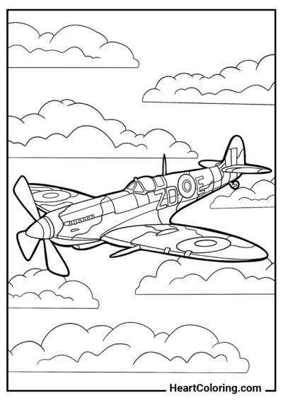 Supermarine Spitfire - Disegni di Aerei da Colorare