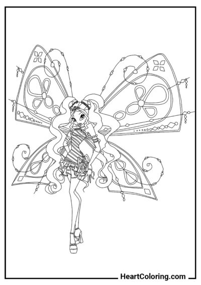 Flyrix Aisha - Desenhos do Winx Club para Colorir