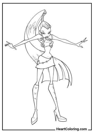 Icy insatisfeita - Desenhos do Winx Club para Colorir