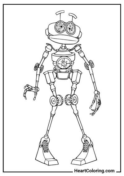 Navigatore elettronico bio - Disegni di Robot da Colorare