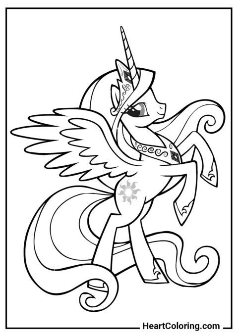 Princesa Celestia - Desenhos do My Little Pony para Colorir