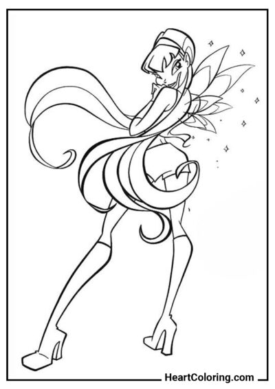 Fada do Sol Stella - Desenhos do Winx Club para Colorir