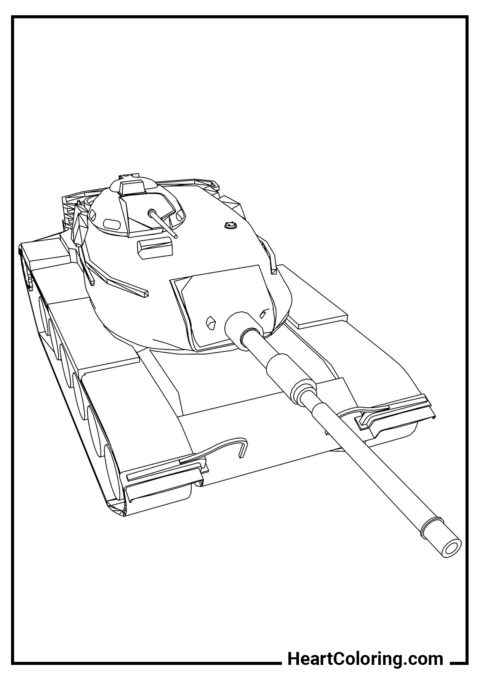 Carro armato realistico - Disegni di Carri Armati da Colorare