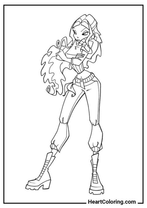 Fada da Água Layla - Desenhos do Winx Club para Colorir