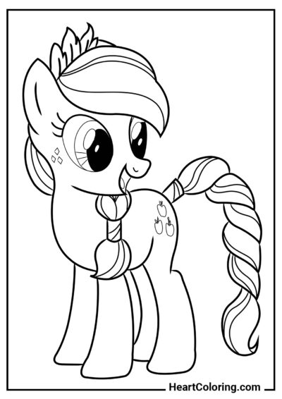 Applejack Elegante - Desenhos do My Little Pony para Colorir