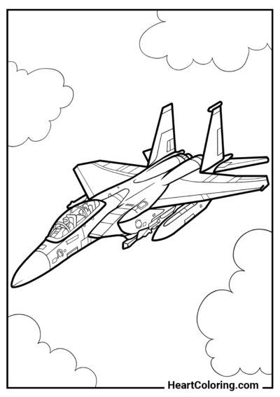 McDonnell Douglas F-15 “Aquila” - Disegni di Aerei da Colorare