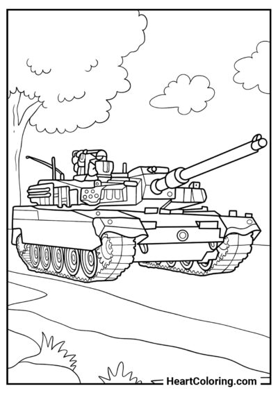 К2 Pantera Negra - Desenhos de Tanque para Colorir