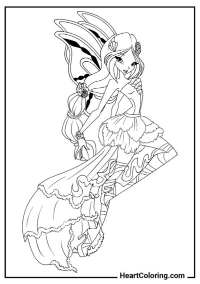 Harmonix de Flora - Desenhos do Winx Club para Colorir