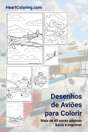 Desenhos de Aviões para Colorir