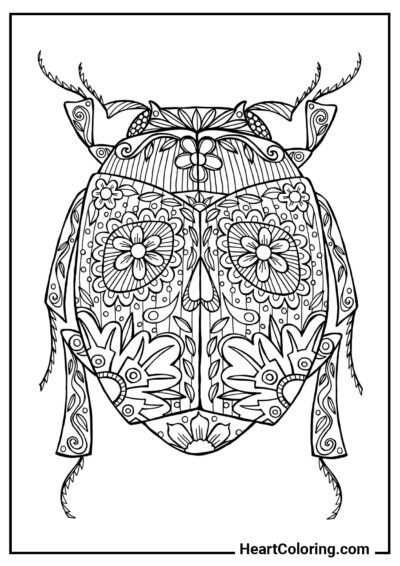 Skarabäus - Anti Stress Ausmalbilder