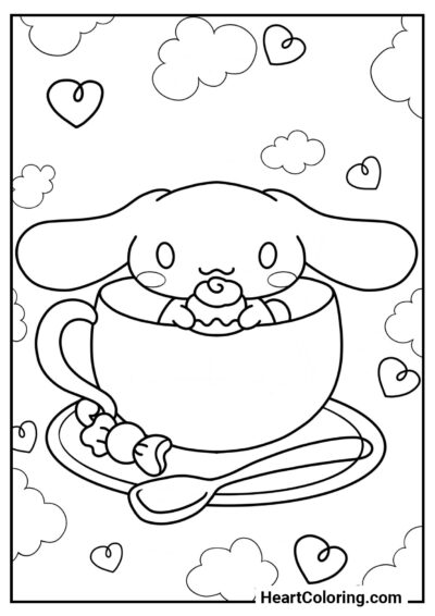 Sorpresa - Dibujos de Cinnamoroll para Colorear