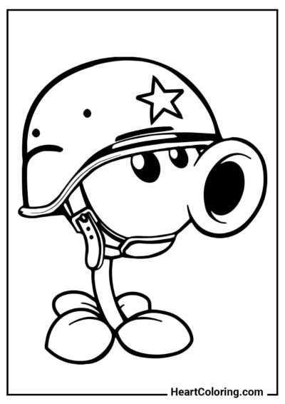 Amendo-ervilha - Desenhos de Plants vs. Zombies para Colorir