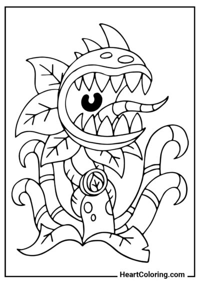 Alga Emaranhada - Desenhos de Plants vs. Zombies para Colorir