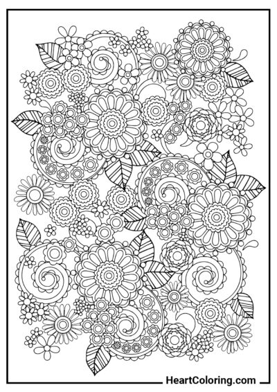 Mechanismus aus Pflanzen - Anti Stress Ausmalbilder