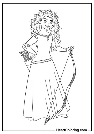 Merida - Desenhos de Princesas da Disney para Colorir