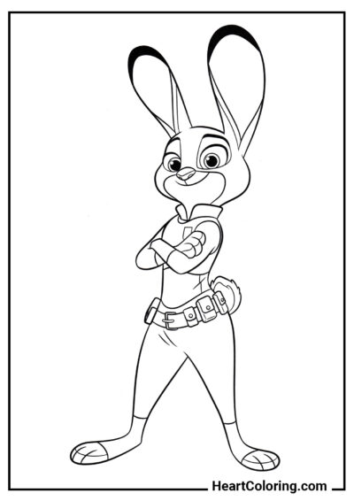 Agent Judy Hopps - Coloriages de Lapin