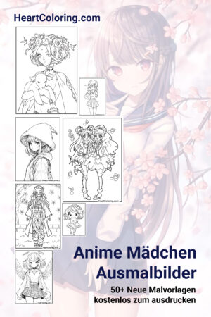 Anime Mädchen Ausmalbilder