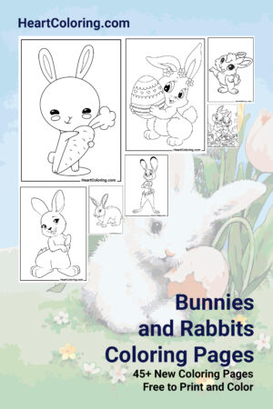 Bunnies and Rabbits Coloring Pages