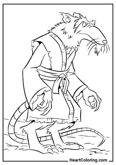 Master Splinter - Ninja Turtles Coloring Pages