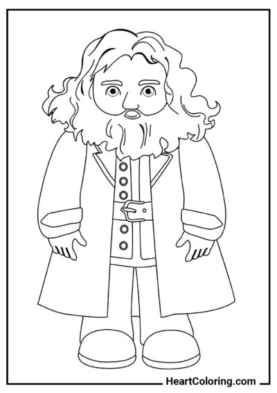 Cartone animato Rubeus Hagrid - Disegni di Harry Potter da Colorare