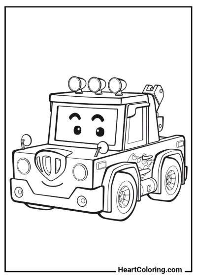 Spooky - Robocar Poli Coloring Pages