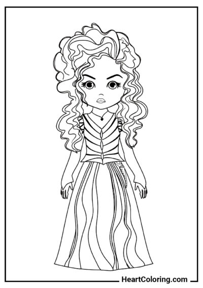 Dessin animé Bellatrix Lestrange - Coloriages Harry Potter