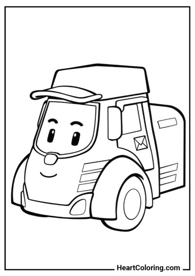 Posty - Robocar Poli Coloring Pages