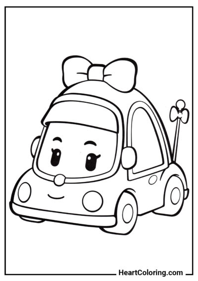 Baby Mini - Disegni di Robocar Poli da Colorare