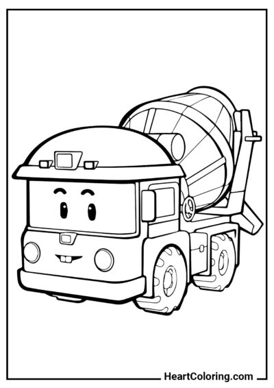 Mickey - Robocar Poli Coloring Pages