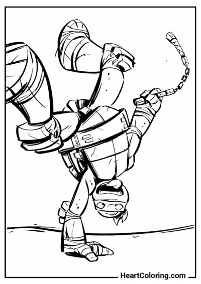 Michelangelo - Ninja Turtles Coloring Pages