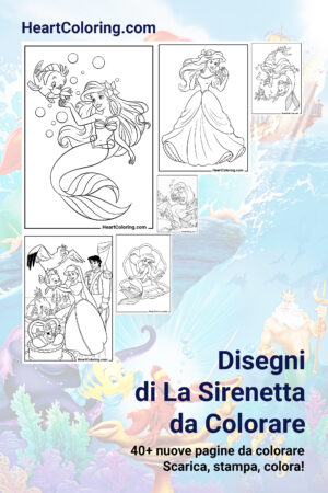 Disegni di La Sirenetta da Colorare