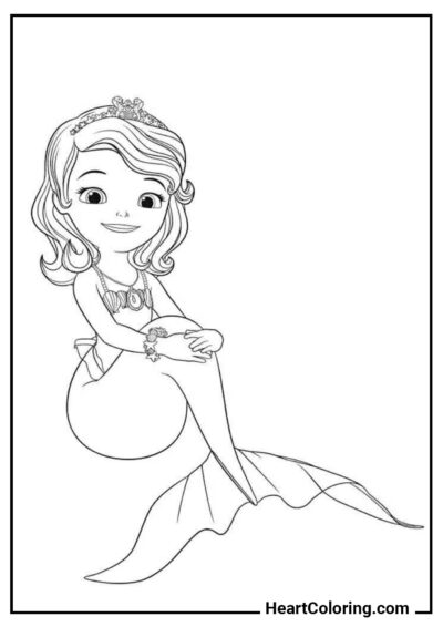 Sereia Sofia - Desenhos do Princesinha Sofia para Colorir