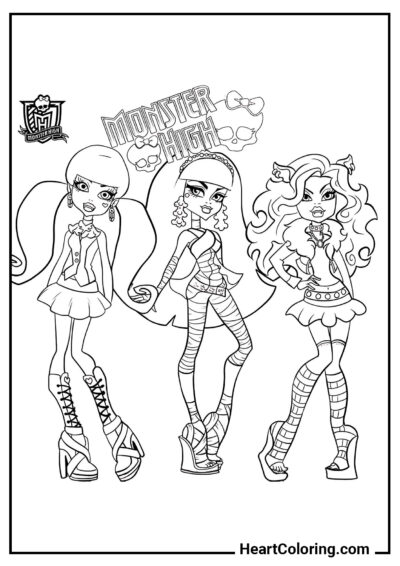 Monster Company - Ausmalbilder von Monster High