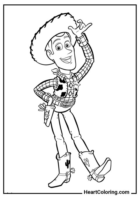 Woody - Disegni Toy Story da Colorare