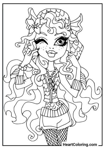 Lagoona Blue Felice - Disegni di Monster High da Colorare