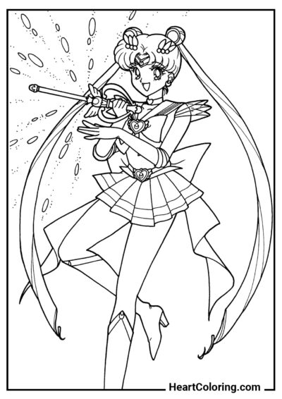 A Magia de Usagi Tsukino - Desenhos de Sailor Moon para Colorir