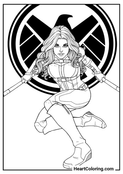 Mockingbird - Desenhos dos Vingadores para Colorir